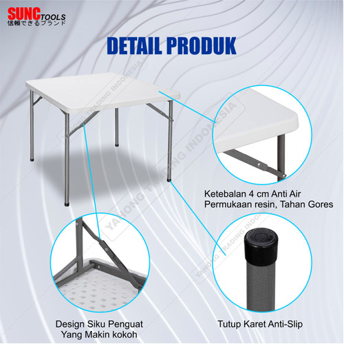 Meja Lipat Panjang 88cm Meja Portable Meja Makan Belajar Komputer