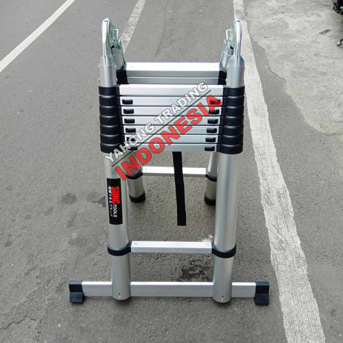Tangga Teleskopik Double Tangga Lipat Susun 5m 5,6m 6,4m 7,2m 8m