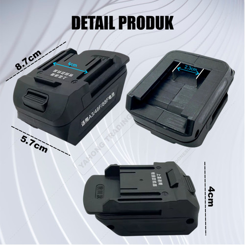 Adapter Converter Konverter Sambungan Baterai Batere Impact Drill Bor