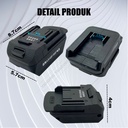 Adapter Converter Konverter Sambungan Baterai Batere Impact Drill Bor