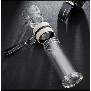 Botol Minum Kaca Termos Tumbler Portable Pemisah Teh