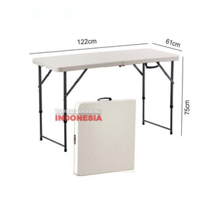 1 SET Meja Lipat Kursi Lipat Portable Meja Makan Belajar Laptop 122cm