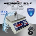 Timbangan Digital Anti Air Waterproof Scale Stainless 15kg 0.5g