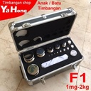 Anak Timbangan Batu Timbangan Kalibrasi F1 1mg-2kg + BOX