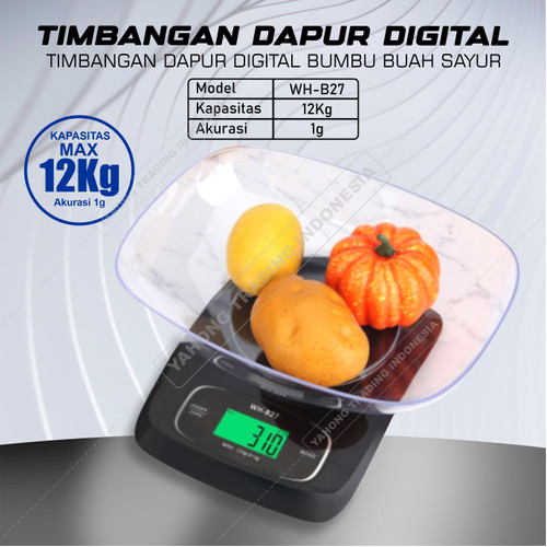 Timbangan Dapur Digital Bumbu Buah Sayur 12kg 1g