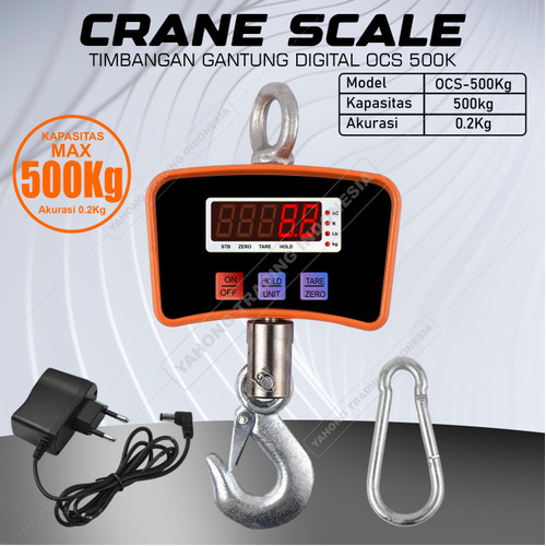 Timbangan Gantung Digital Timbangan Barang Digital 500kg 0.2kg