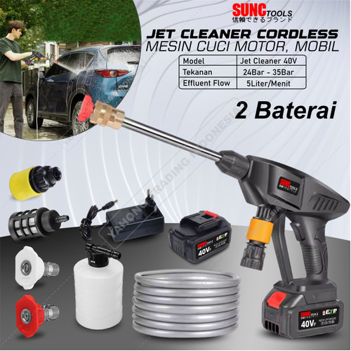 Cordless Car Washer Mesin Cuci MOBIL Portable Car wash SUNC TOOLS 40Vf