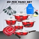 Dessini 23 Buah Set Peralatan Dapur Panci Masak Marmer Anti Lengket