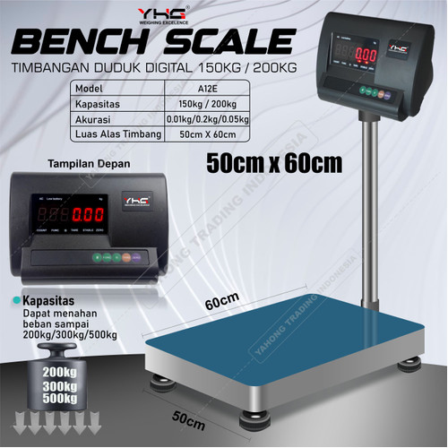 Timbangan Digital A12E Timbangan Barang 50cm x 60cm 200kg 300kg 500kg