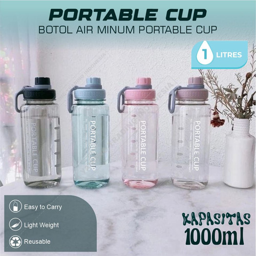 Botol Air Minum Bottle Portable Cup Tumbler 1000ml