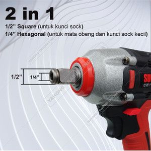 SUNC TOOLS Mesin Impact Wrench 48Vf + Chuck Bor