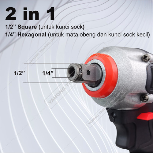 SUNC TOOLS Mesin Impact Wrench Baterai Kunci Shock Pas 48Vf 48S