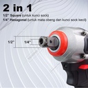 SUNC TOOLS Mesin Impact Wrench Baterai Kunci Shock Pas 48Vf 48S