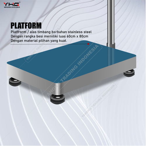 Timbangan Duduk Barang Digital YHG A12E 60cm x 80cm 500kg 600kg 700kg