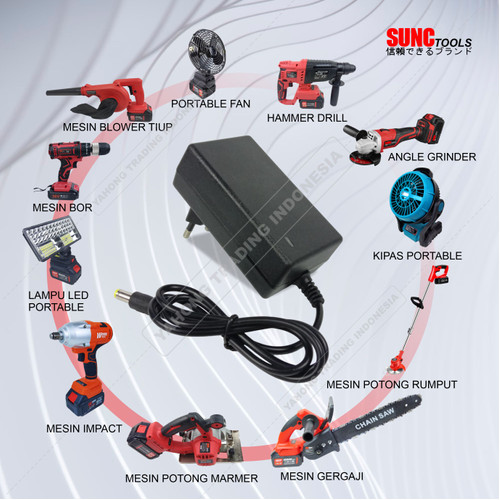 Adaptor Charger 48V Mesin Bor JLD TOOLS IMPACT WRENCH JLD GERINDA 48V