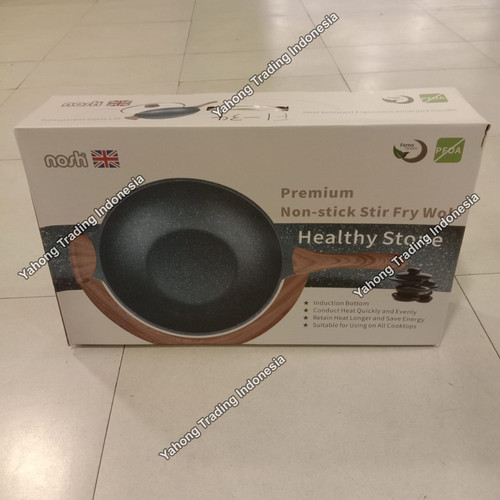 Healty Stone wok pan Wajan Jumbo Anti Lengket F1