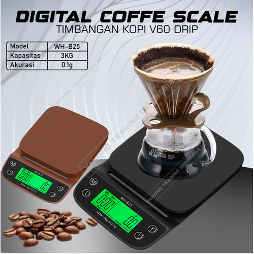 Timbangan meja digital V60 timer Sanbei COffee Drip Scale 3kg*0.1g
