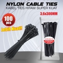 Pengikat Kabel Kabel Tis Cable Tie Kabel Ties 3.6 x 300 mm 30CM hitam