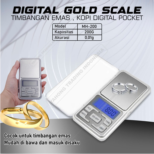TIMBANGAN EMAS kopi DIGITAL POCKET SCALE 200gr/0.01gr