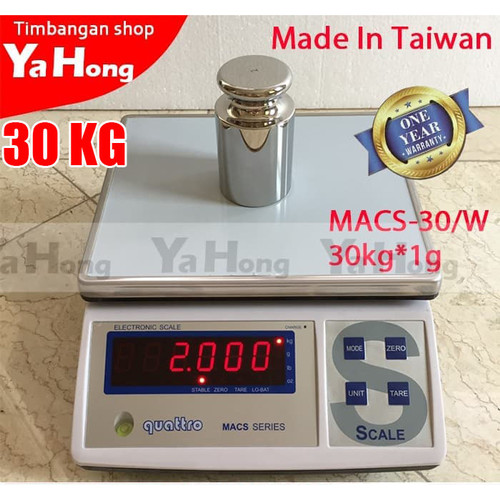 Timbangan Digital dapur Quattro MACS-W series 30kg*1g made in taiwan