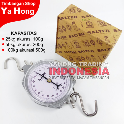 Timbangan Gantung Jarum Manual Buah Paket Ikan SALTER 25kg 50kg 100kg