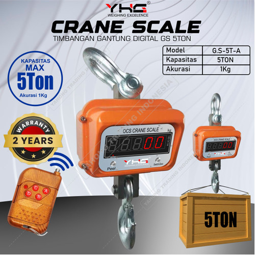 Timbangan Barang Pabrik 5ton Timbangan Gantung Digital YHG 5 TON