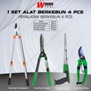 Gunting Gergaji Rumput Dahan Ranting 1 Set Alat Berkebun 4 pcs
