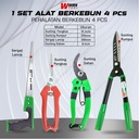 Gunting dan Gergaji Rumput Dahan Ranting 1 Set Alat Berkebun 4 pcs