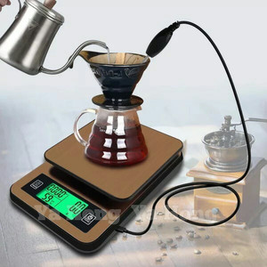 Timbangan Meja Digital Timer Sanbei Temperatur Coffee Scale 3kg 0.1g