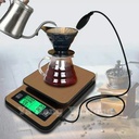 Timbangan Meja Digital Timer Sanbei Temperatur Coffee Scale 3kg 0.1g
