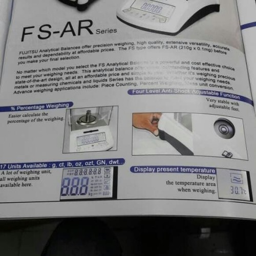 Timbangan Fujitsu FS-AR Analytical Balance 210g 0.1mg