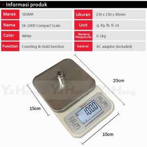 Timbangan Digital Portable Akurasi 0.1gram Max 3000 gram SM-3KG