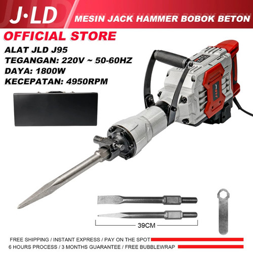 JLD 1800W Mesin Jack Hammer Bobok Beton breaker jack hammer Mesin bobok beton demolition J95