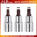 JLD 1/2'' Mata Kunci Shock Bintang T40 T45 T50 T55 Mata hexagonal Hex Bit Socket Mata sok Impact