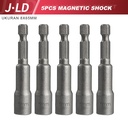 JLD 5 pcs Mata Shock 8-10MM Kunci Socket Magnetic Hex Power Nut Drill