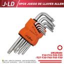 JLD 9 Pcs Kunci L Set Kombinasi Bintang/Hex Key 1.5 - 10 mm kunci set