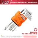 JLD 9 Pcs Kunci L Set Kombinasi Ball/Hex Key 1.5 - 10 mm kunci set