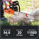 JLD 2200W Mesin Potong Kayu 20inch bar Chainsaw 54.6CC 2Tak Gergaji Potong mesin gergaji Mesin senso