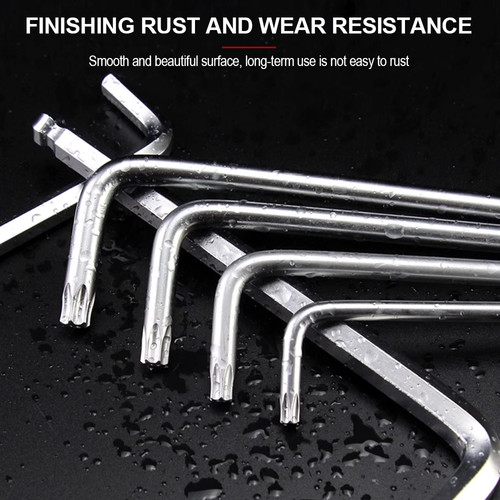 JLD 9 Pcs Kunci L Set Kombinasi Bintang/Hex Key 1.5 - 10 mm kunci set