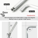 JLD 9 Pcs Kunci L Set Kombinasi Ball/Hex Key 1.5 - 10 mm kunci set