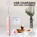 JLD Hand Mixer Mini Electric Whisk Kopi Susu Telur USB Milk Frother
