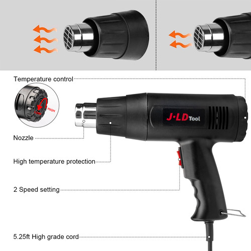 JLD Hot Air Gun Heat Gun Mesin Blower Alat Pemanas Udara Stiker Kaca