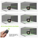 JLD LASER LEVEL 4D 16 Line Self Leveling Garis Pakai Remot  2Baterai