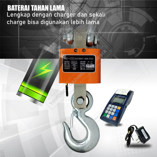 Timbangan Gantung Digital Crane Scale + Printer 5ton