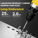 DAOHE 36VF Mesin bor baterai set bor cas 25+3 Cordless Impact Lengkap 2 Baterai Fullset Koper
