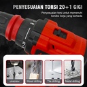JLD 48VF Mesin bor baterai brushless 13MM bor impact bor cas 80NM Electric drill cordless