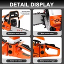 JLD 2200W Mesin Potong Kayu 20inch bar Chainsaw 54.6CC 2Tak Gergaji Potong mesin gergaji Mesin senso