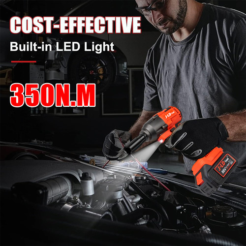 JLD Mesin bor+Impact Wrench Brushless 88VF Impact baterai torsi besar