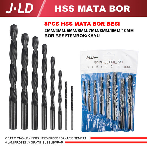 JLD Mata bor set HSS Mata Kayu Mata 5-8Pcs 3-10MM Drill set Mata Murah