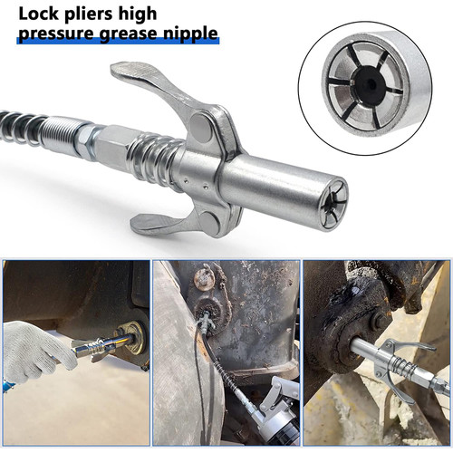 JLD Grease Coupler Kepala Grease Gun Pegangan Ganda Kepala Grease Tool